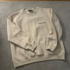 Essentials Cream Crewneck Sweatshirt